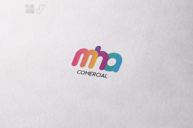 Logotipo aplicado em um papel com textura