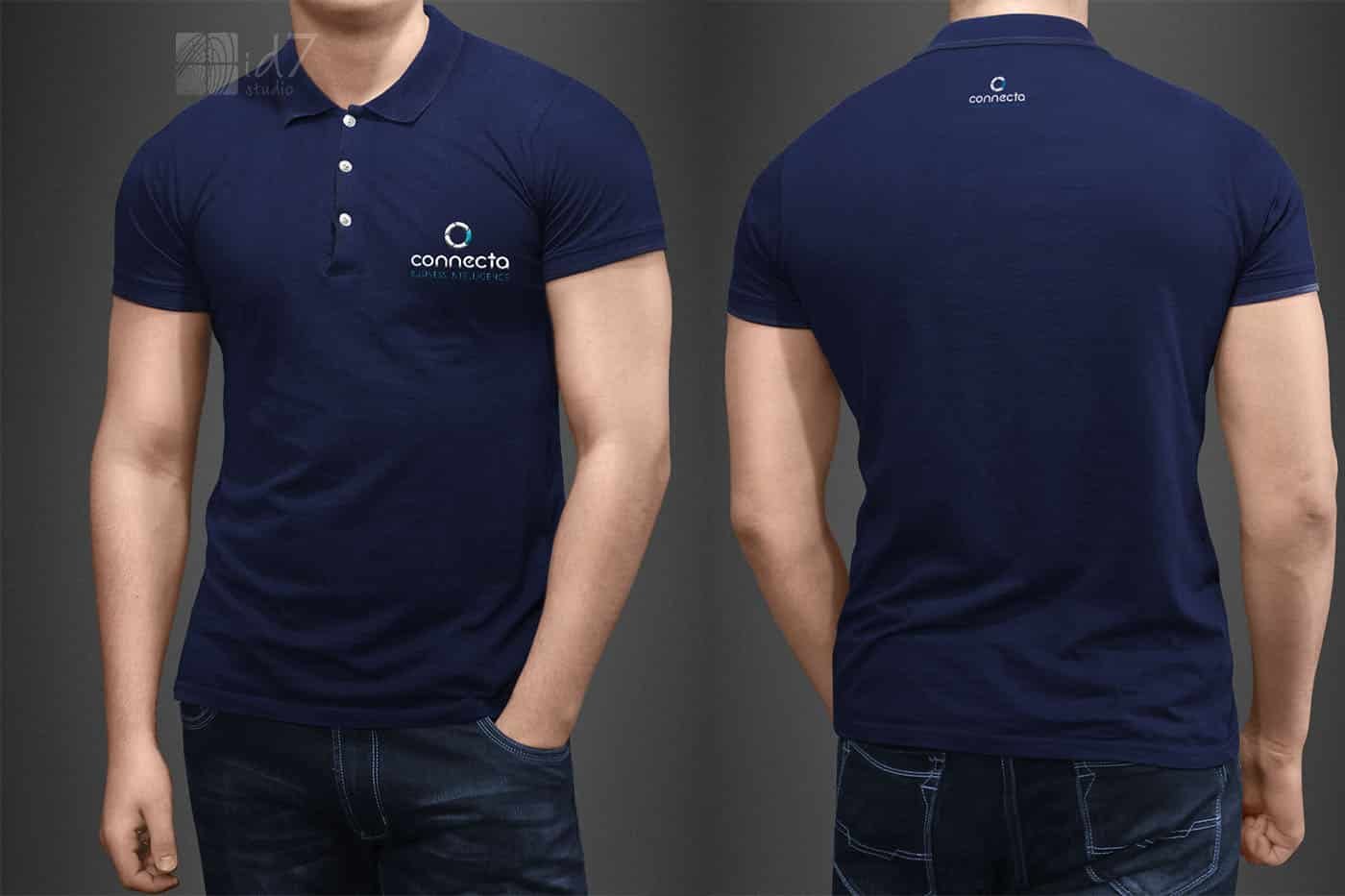 Aplicação da marca em camisa