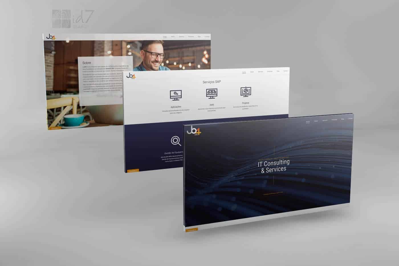 Interface do website JB4 Info