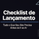 Checklist de lançamento de um site