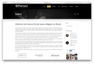 Criação de Site - Ferrari Relógios